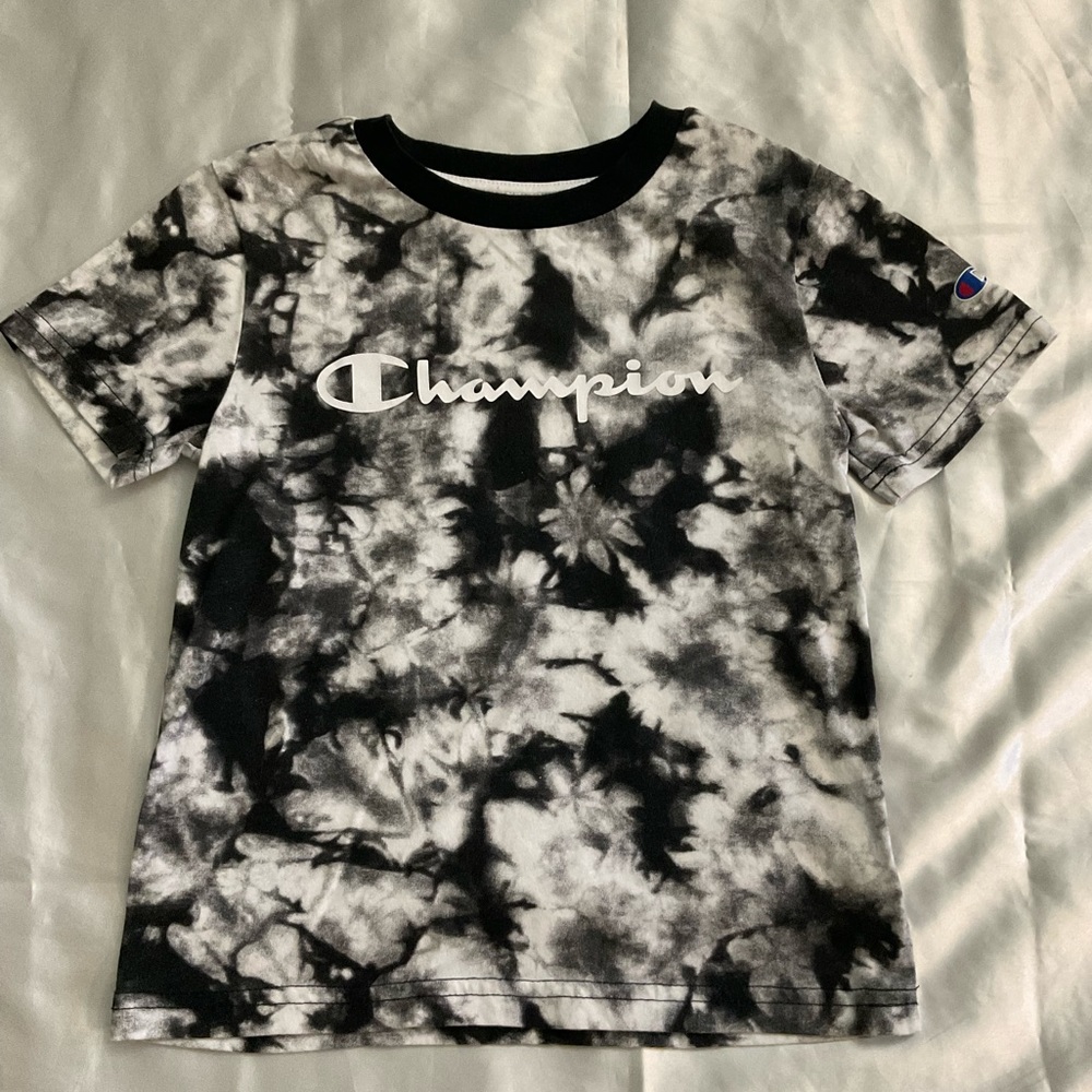 Champion | Black & White Tie Dye T-shirt